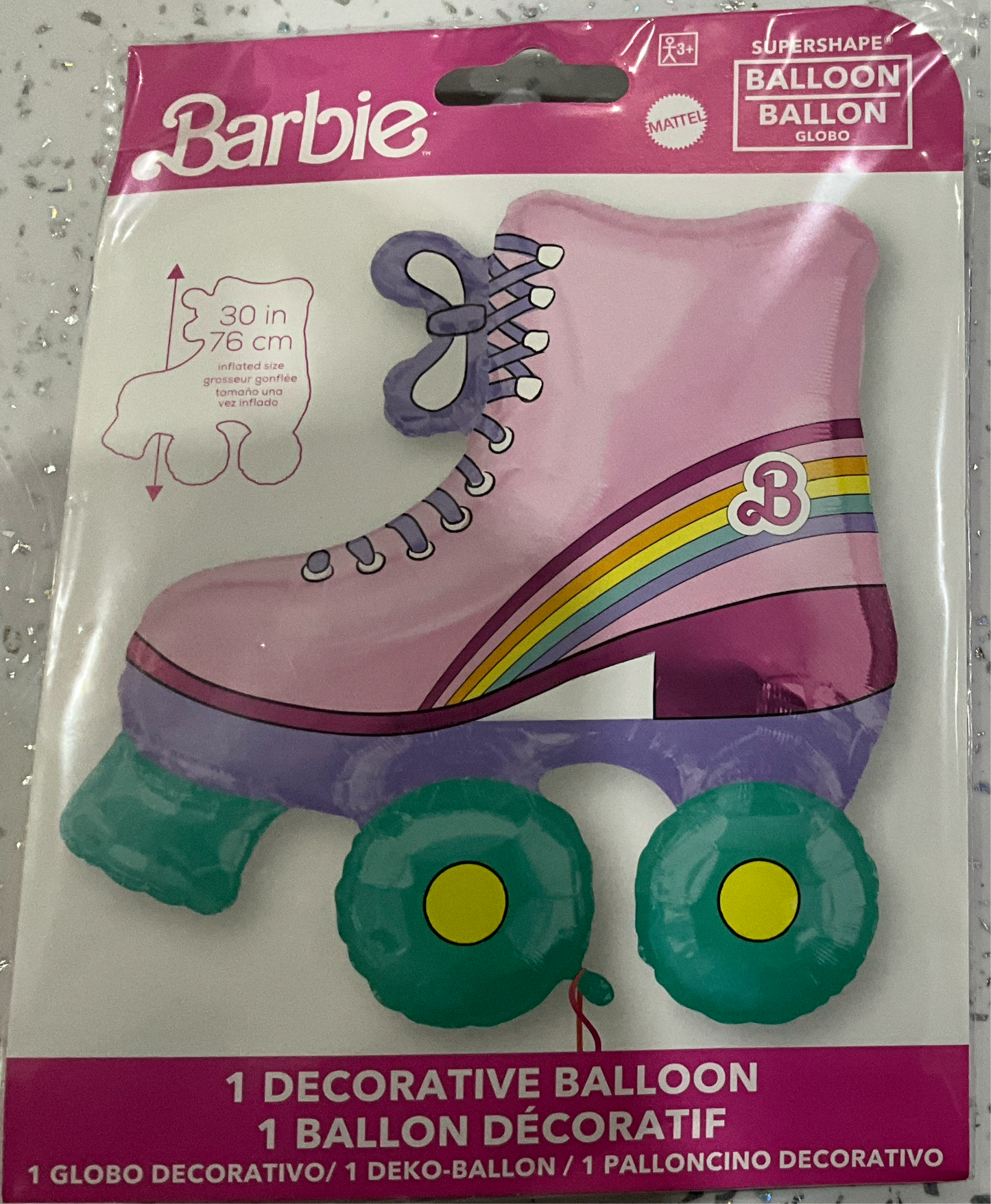 BARBIE BALLOONS SKATE SUPERSHAPE