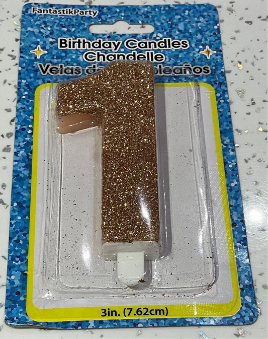 BIRTHDAY CANDLES 1 ROSE GOLD