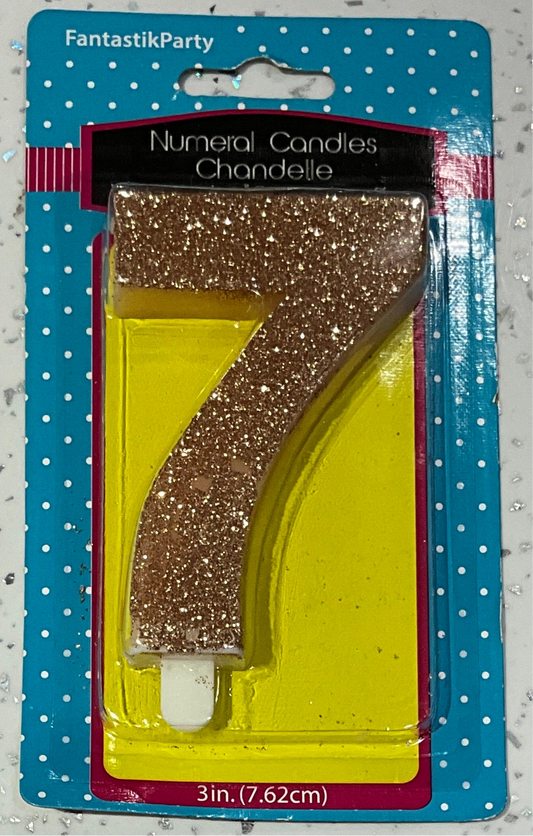 BIRTHDAY CANDLES 7 ROSE GOLD