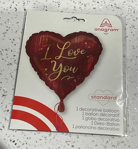 MYLAR CORAZON I LOVE YOU