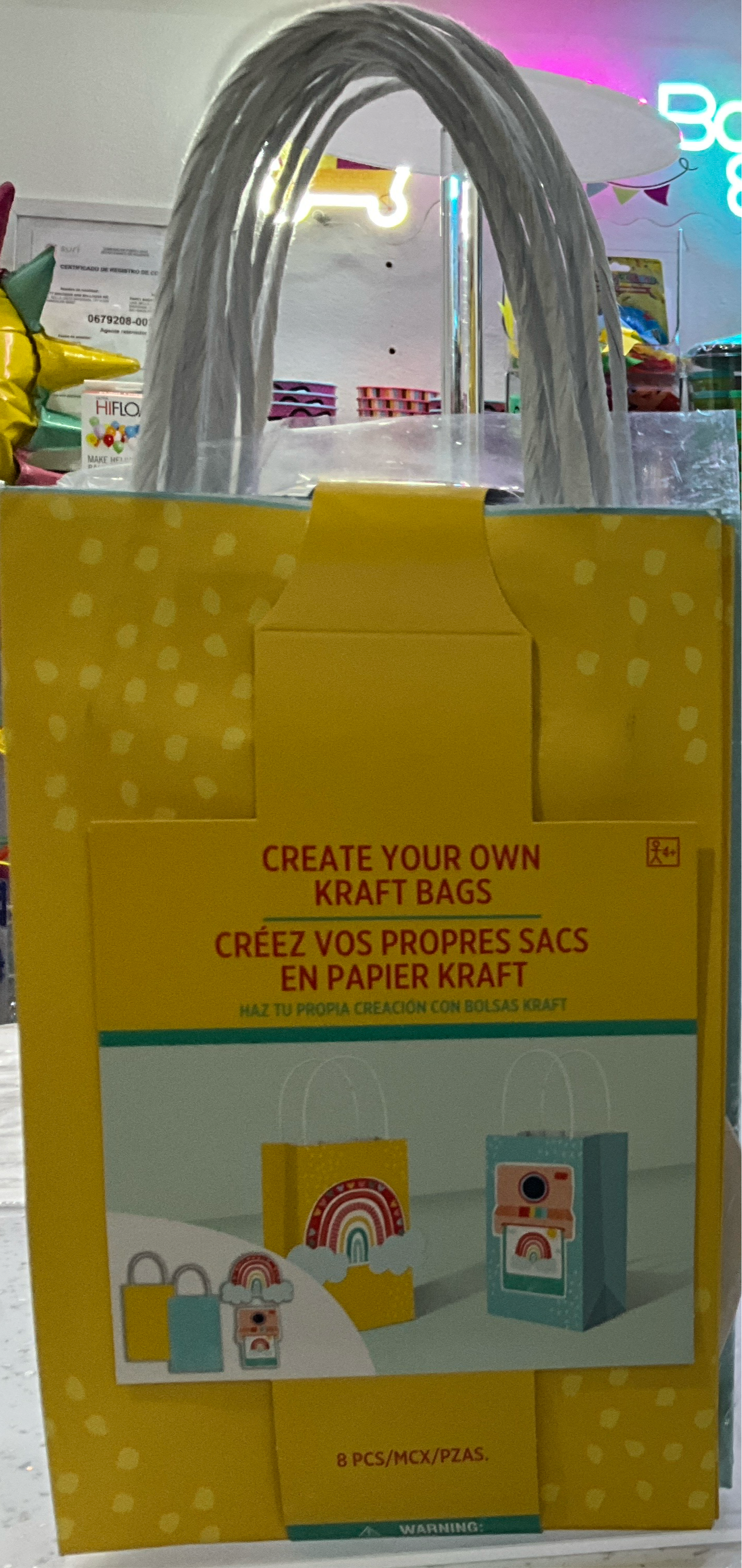 CREATE YOUR OWN KRAFT BAGS RAINBOW BOHO