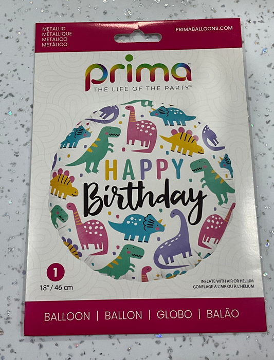 Mylar 18” Dinosaurio Pink