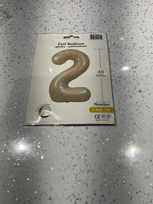 Number Foil 40” caramel
