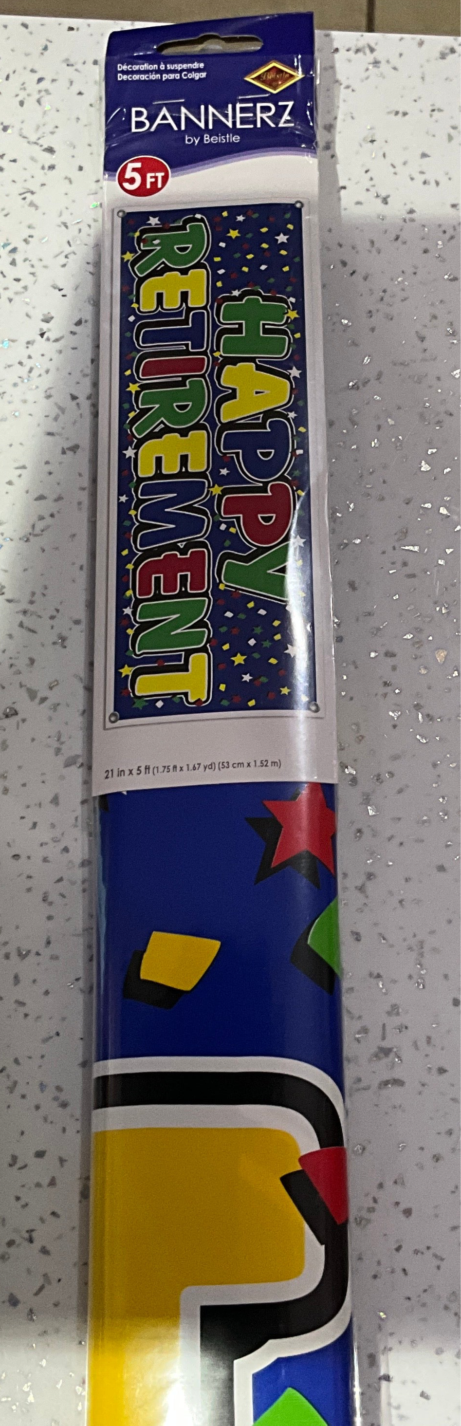 HAPPY RETIREMENT SIGN BANNER