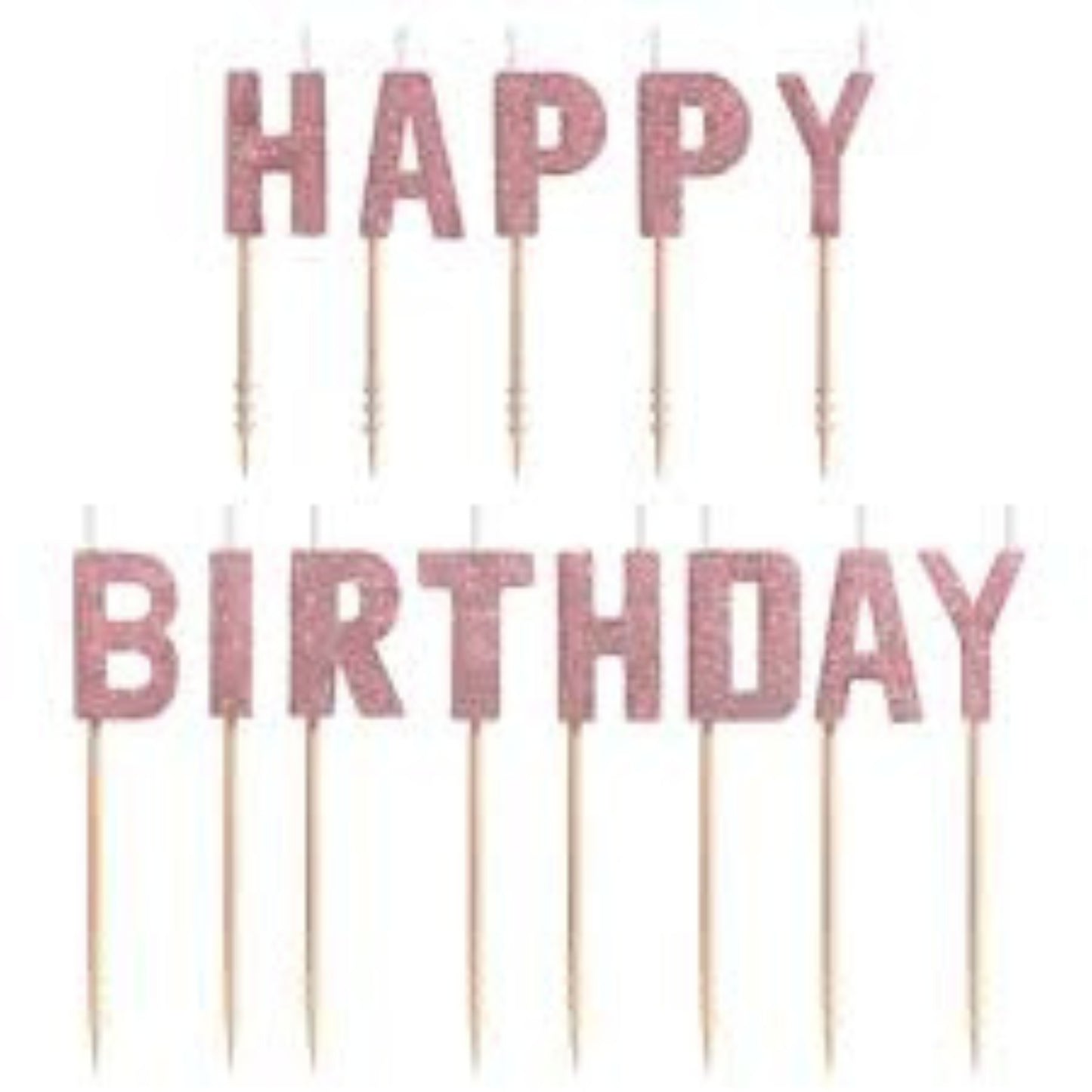 Blush Birthday Candles, 13 Pieces