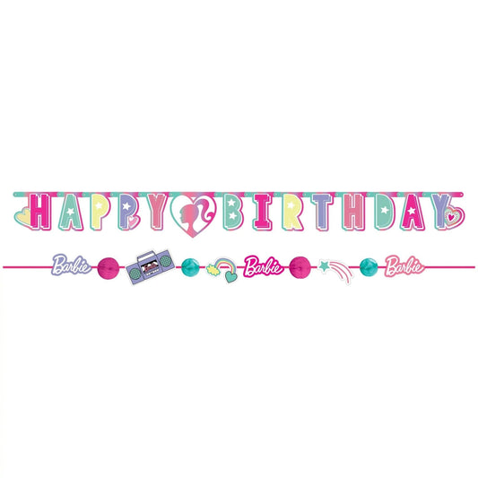 Barbie Dream “Happy Birthday” Banner, 2 Pieces, 10.75 ft / 6 ft