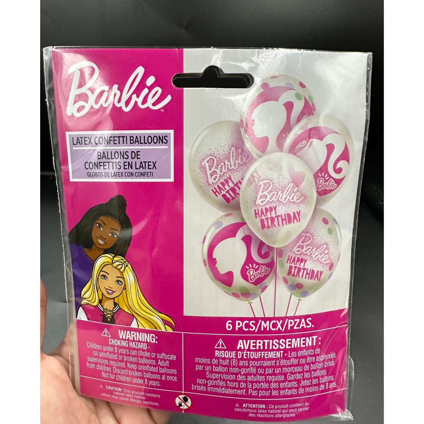 Globos de Látex de Barbie Dream, 6 Piezas, 12 in