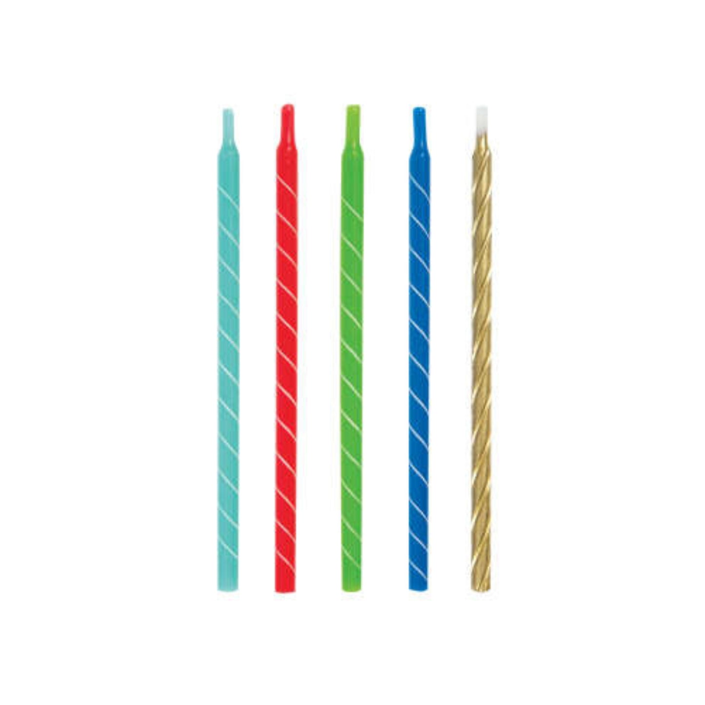 Bright Triangle Colored Candles, 12 Pieces, 5 in