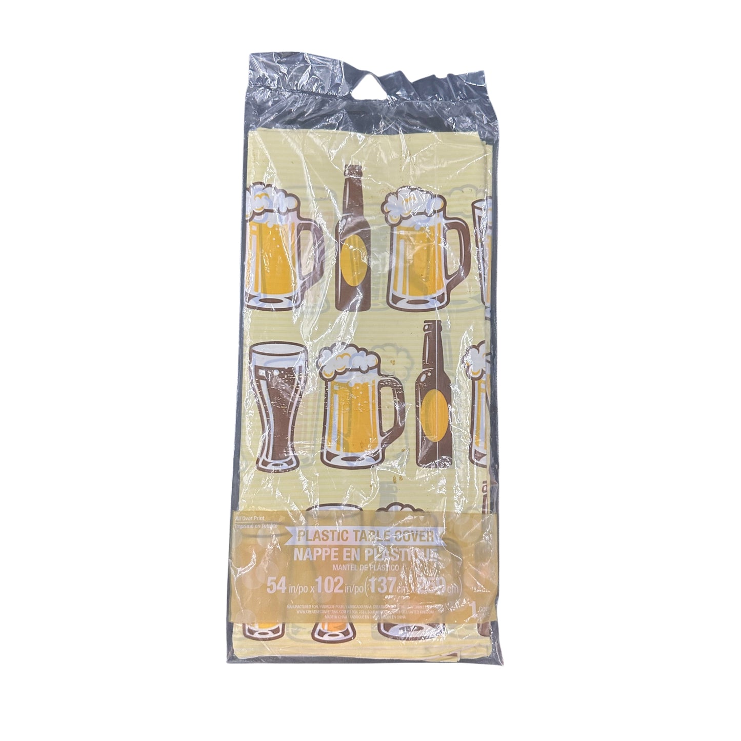 Cheers &amp; Beers Tablecloth, 1 Piece, 54 in x 102 in