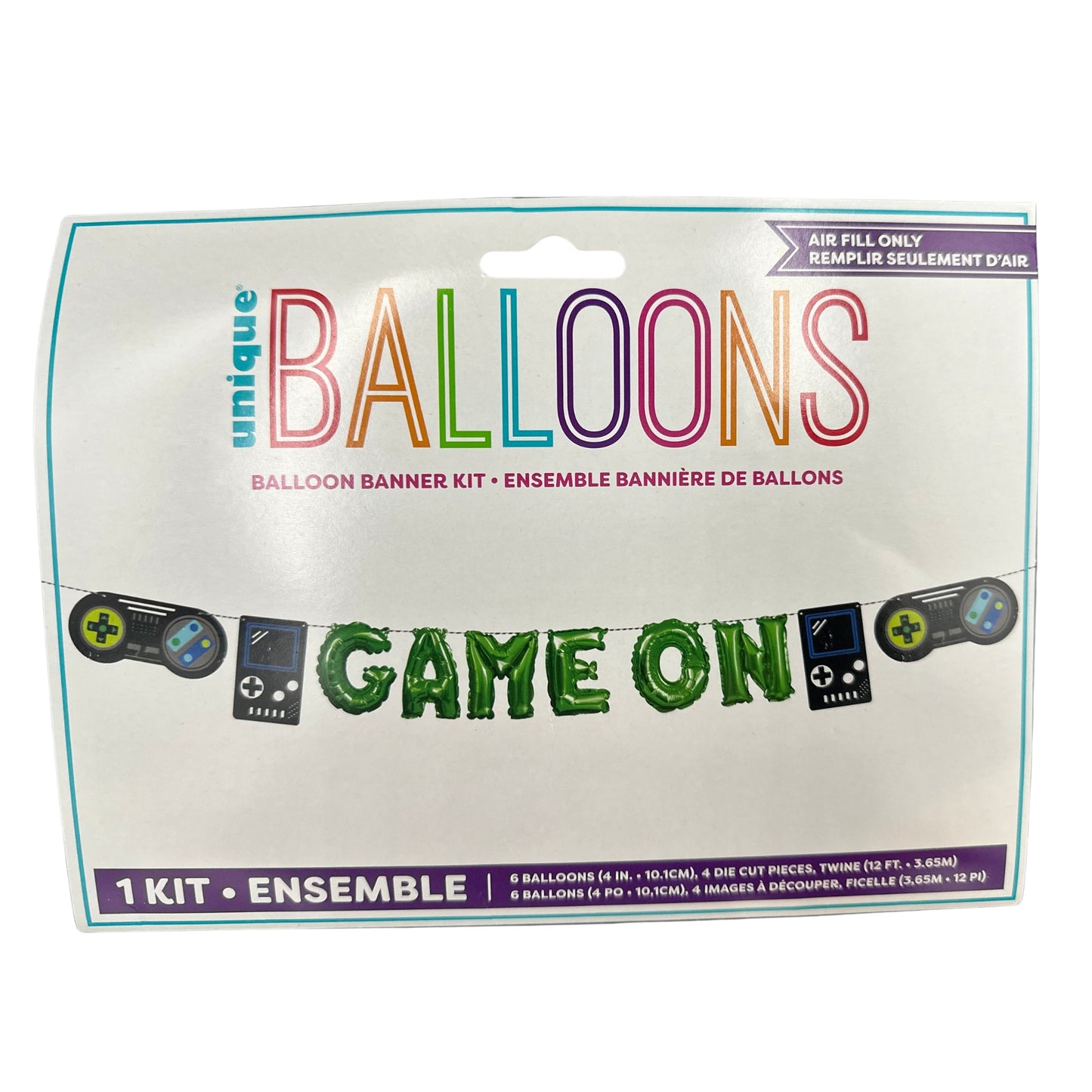 Mini Metallic Video Game Balloon Kit, 10 Pieces