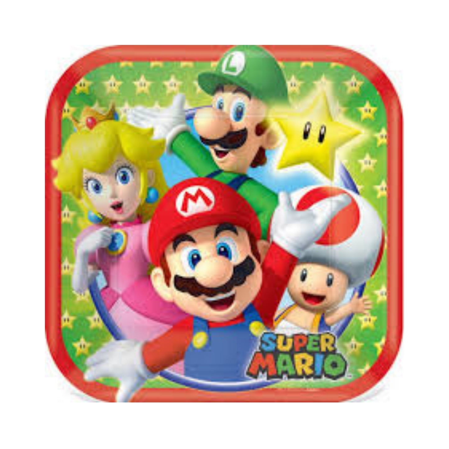 Mario Bros Plates, 8 Pieces, 7 in