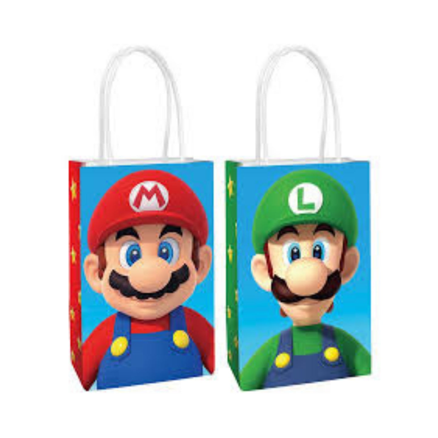 Mario Bros Kraft Bags, 8 Pieces