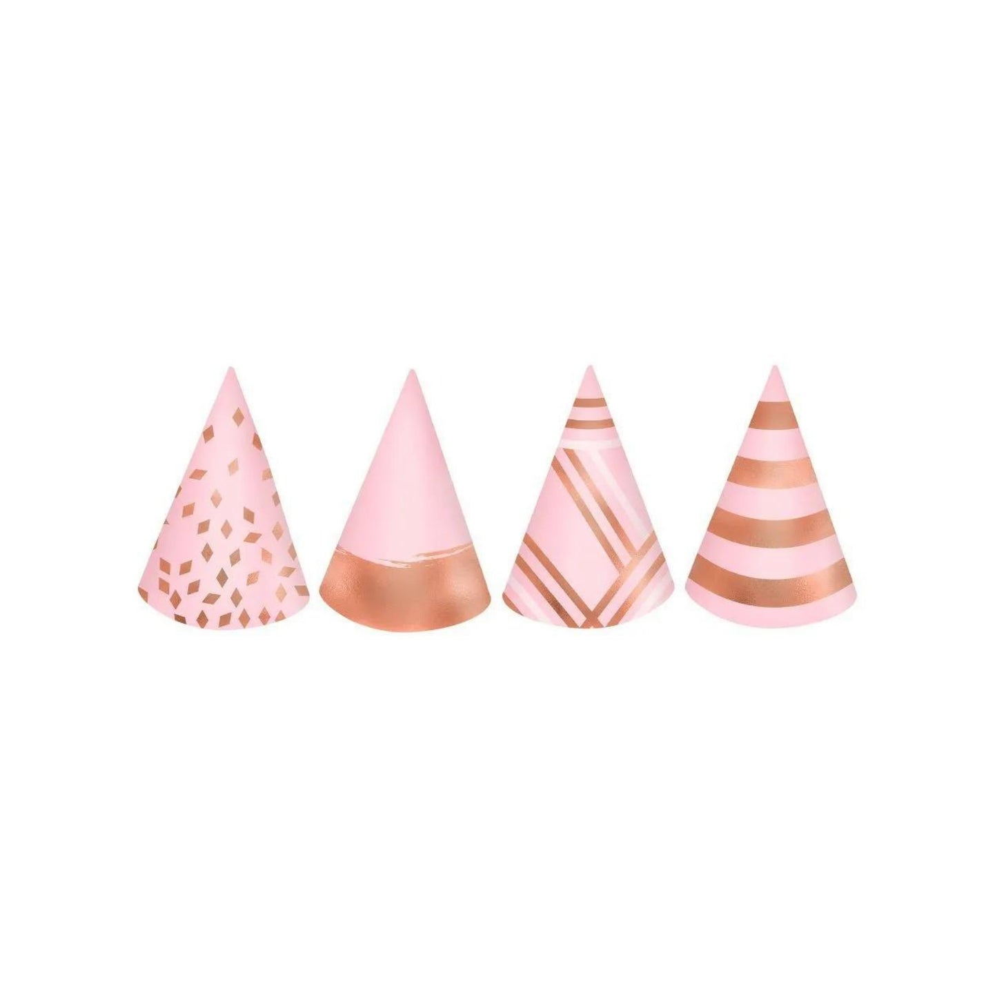 Blush Birthday Mini Cones, 12 Pieces