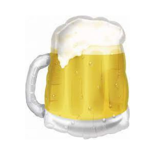 Cheers &amp; Beers Beer Mug Shaped Mylar Balloon, 1 Piece, 21 in