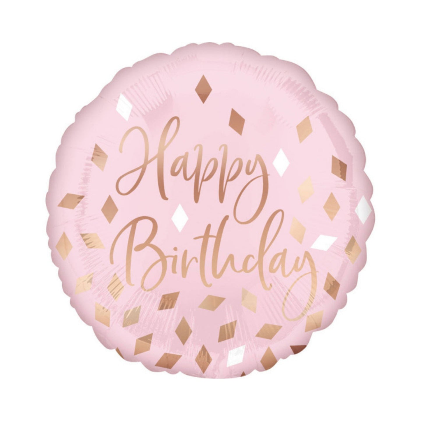 Blush Birthday Mylar Balloon, 1 Piece, 17 in