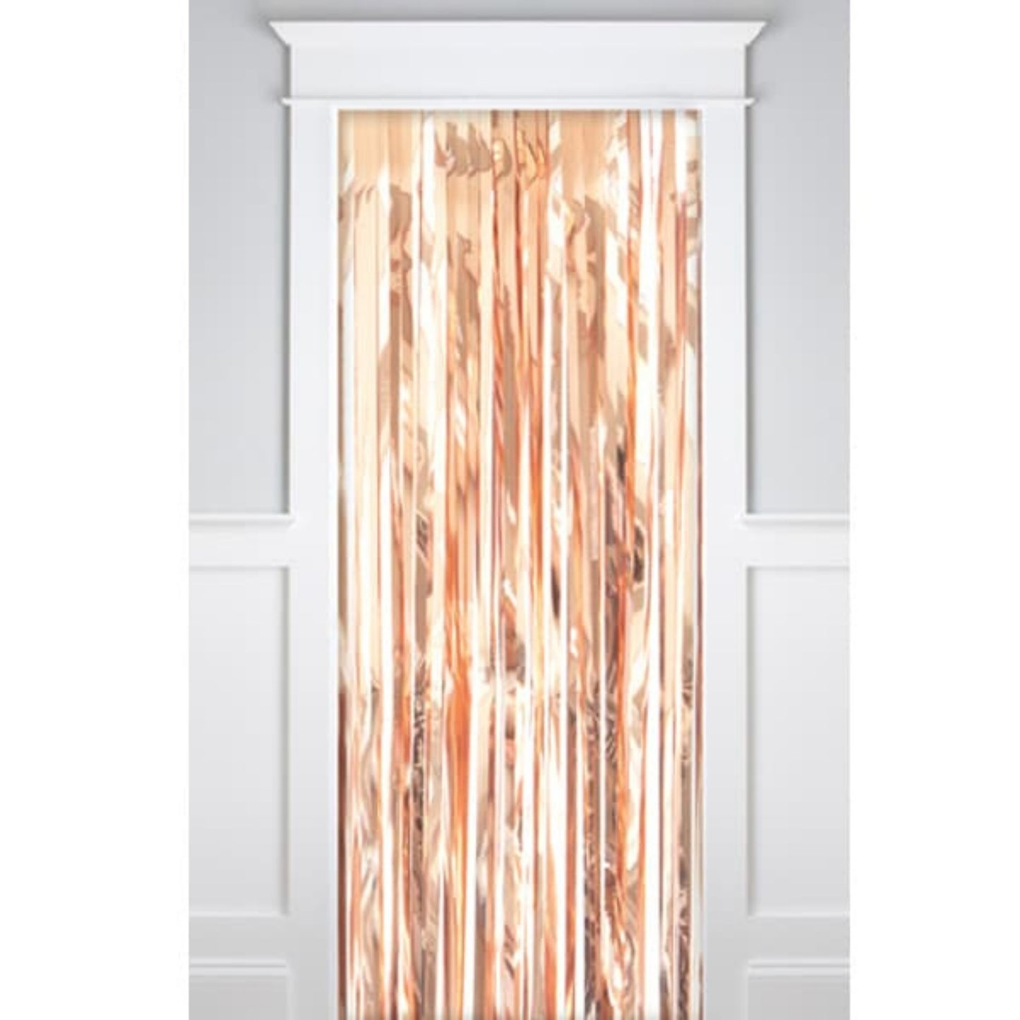 Cortina de Puerta en Rosa Dorado, 1 Pieza, 3 ft x 9 ft