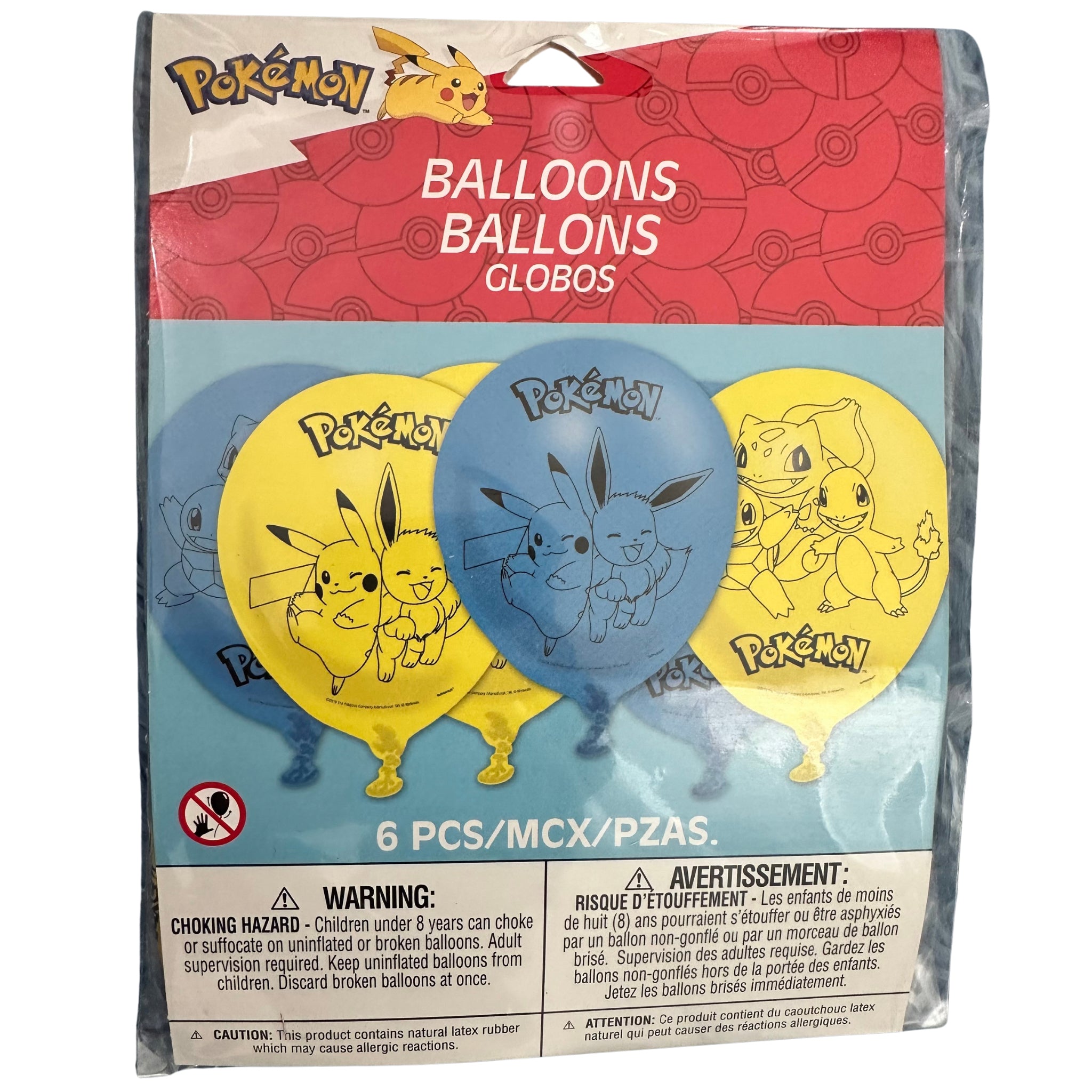 Exploding Balloon Pokemon Globos de Látex de Pokémon, 6 Piezas, 12 in – Party Boutique & Balloons