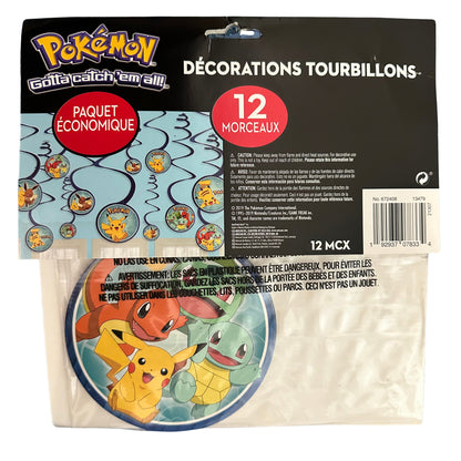 Pokémon Swirl Decorations, 12 Pieces