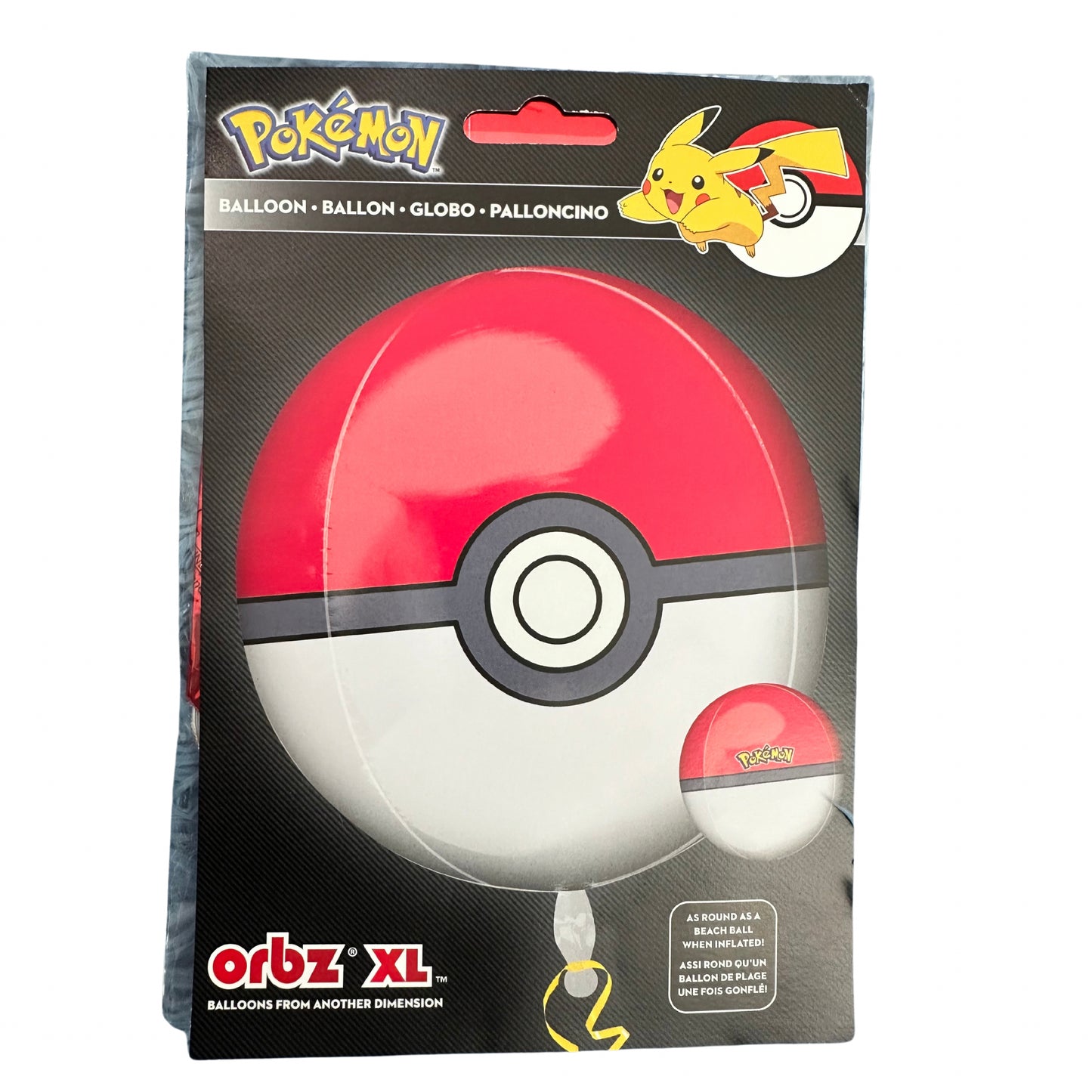 Pokéball Mylar Orbz Balloon, 1 Piece, 21 in