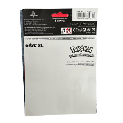 Pokéball Mylar Orbz Balloon, 1 Piece, 21 in