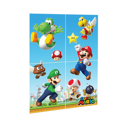 Fondo de Mario Bros, 4 Piezas, 55.6 in x 80.2 in